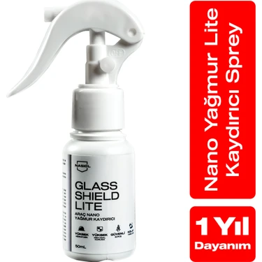 Nasiol Glasshield Lite Nano Yağmur Kaydırıcı-Cam Yüzey Seramik Kaplama Spreyi-1 Yıl