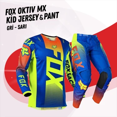 Fox Oktıv Mx Mavi Çocuk Jersey Pantolon