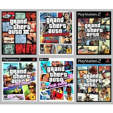 Playstatıon 2 - Gta Serisi 6 Oyunluk Set - Sadece Çipli Cihazlar