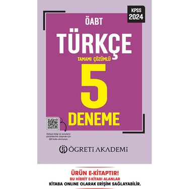 2024 ÖABT Türkçe Öğretmenliği 5 Deneme