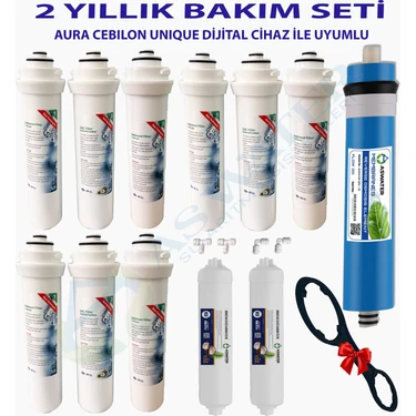 As Water Ihlas Aura Cebilon Unıque Dijital Unique Su Arıtma Cihazı Uyumlu 2 Yıllık Bakım Filtre