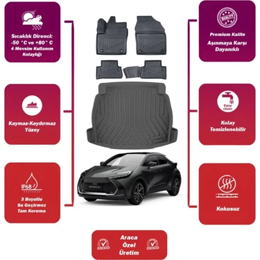 Toyota Chr 2025 Model Bagaj Havuzu+4d Araca Özel Havuzlu Fiyatı