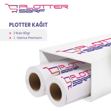 PlotterSarf®1.Hamur Premium Opak 80 gr Plotter Çizim Kağıdı 107cm x 100mt 2