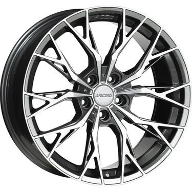 17 Inç 5X112 Arceo Roma Golf Leon Octavia Jetta Uyumlu Gun Metal Elmas Kesim Jant Modeli Volkswagen