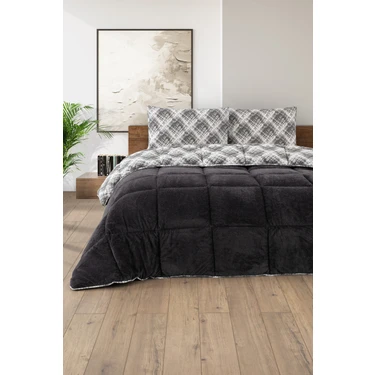 Formeya Battal Boy Lüx Wellsoft Yorgan Çift Taraflı Yastık Kılıflı 215x235 cm Yorgan + Yastık