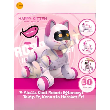 Wingzy Uzaktan Kumandalı Şarjlı Akıllı Kedi - Interaktif, Eğitici ve Eğlendirici Robot
