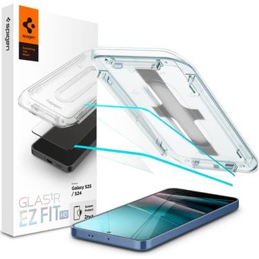 Spigen Galaxy S25 / S24 Cam Ekran Koruyucu Kolay Kurulum GLAS.tR EZ Fit Slim HD (2 Adet) -