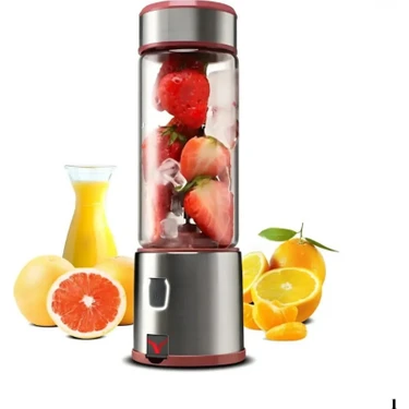 450 ml Taşınabilir Metal Kişişel Blender Shake'n Smoothies Blender Keskin Paslanmaz 6