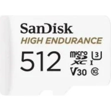 Sandisk High Endurance 512GB 100/40MB/S Microsdxc C10 V30 Adaptörlü Hafıza Kartı