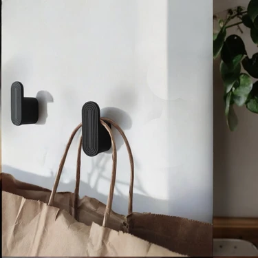 Create Handle Minimalist 4'lü Duvar Askısı - Plastik, Vida Montajlı, Şık ve