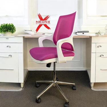 Neonx Neonx/white Yaren Metal Ayaklı/çalışma Sandalyesi/ofis Sandalyesi/personel Koltuğu/büro