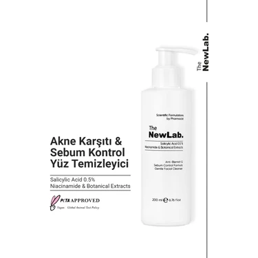 The NewLab. Yağlı Ve Akneye Eğilimli Ciltler Için Temizleme Jeli 200 ml (%0.5 SALİCYLİC ACİD,