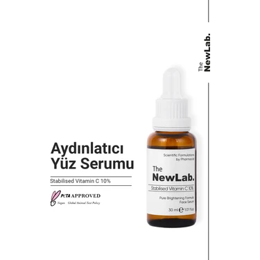 The NewLab. Aydınlatıcı Cilt Tonu Eşitleyici C Vitamini Serum( %10 Ascorbic Acid, Niacinamide,