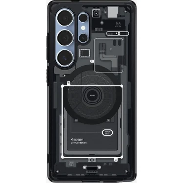 Spigen Galaxy S25 Ultra Kılıf Ultra Hybrid Zero One MagFit özellikli Zero One Black -