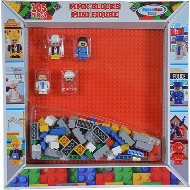 Micromax Mmx 105 Parça Kırmızı Zemin Yapı Blok ve 4 Figür Fiyatı