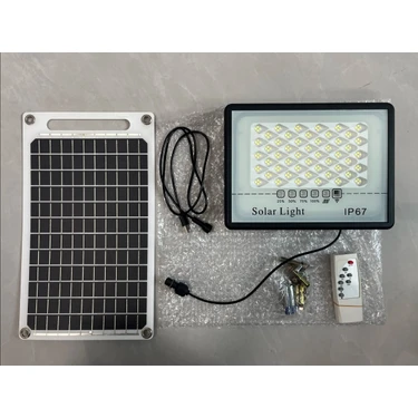 Tech Gourmet 100W Projektör- Kamp ve Ev İçinYüksek Kaliteli Taşınabilir Güneş Enerjili LED