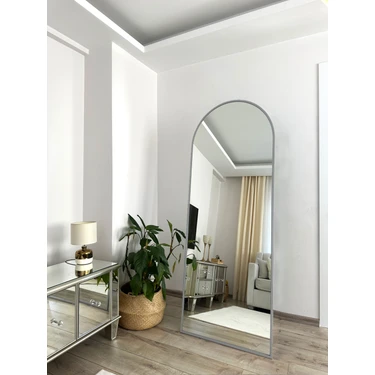 Effe Yapı Dekor Gri Metal Çerçeveli 180 x 60  cm  Ayaklı Boy