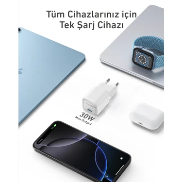 Anker Zolo 30W GaN USB-C Şarj Cihazı - Gelişmiş GaN II Fiyatı