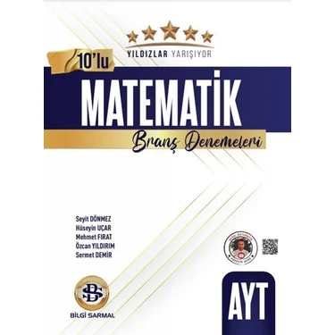 Bilgi Sarmal Yayınları Ayt Matematik Yıldızlar Yarışıyor 10'lu Branş Denemesi Üniversite Hazırlık
