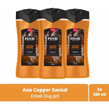 Axe Premium Collection Duş Jeli Copper Santal 3 In 1 Vücut Saç Yüz 300 ml