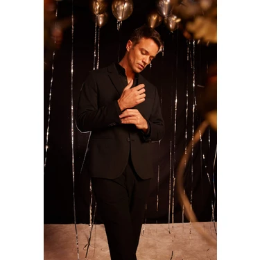 DeFacto Slim Fit Dar Kesim Astarlı Düğmeli Blazer Ceket