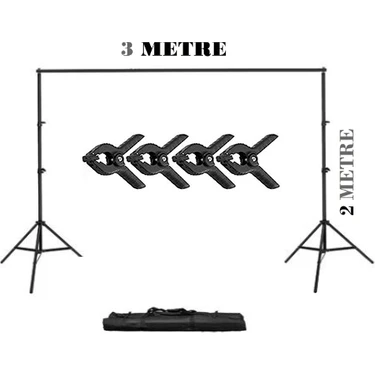 Fdox 2X3M Fon Standı Background Stand Fon Perde Için