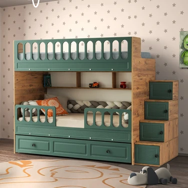 Çetin Ranza Panjur Yavrulu Ranza Yeşil & Ahşap Çelik Destekli Membran Kaplama Tamamı