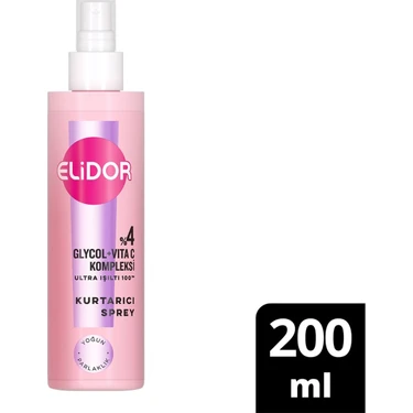 Elidor Saç Kurtarıcı Sprey Ultra Işıltı Yoğun Parlaklık 200