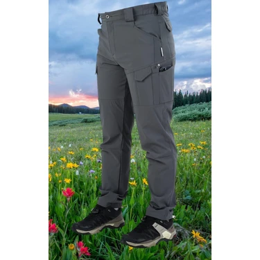 Snowmount Outdoor Trekking Taktikal Likralı Doğa Yürüyüşü Su Itici 9826 GRİ