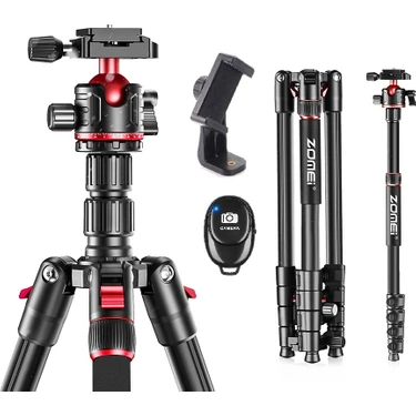 Zomei Q200 Profesyonel Tripod/monopod- Alüminyum Gövde Yapısı 200 cm Uzunluk (Ball