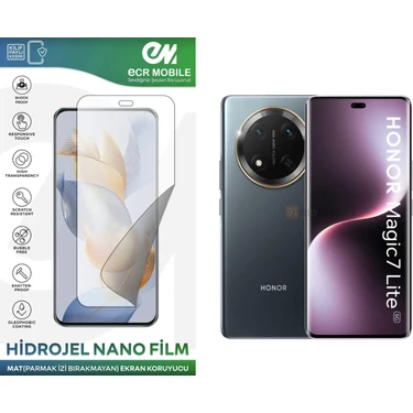 EcrMobile Honor Magic 7 Lite ile Uyumlu Hidrojel Nano Ekran Koruyucu Film Mat(Tempered Cam