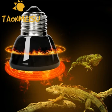 100W Tarzı 110V W E27 Seramik Kırbaç Isıtma Lambası Kaplumbağa Kertenkele Örümcek Sürüngen Kutusu