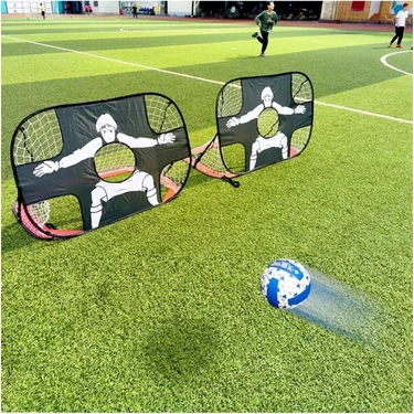 Alida 2’li Çocuk Mini Futbol Kalesi – Katlanabilir, Taşınabilir Futbol Antrenman Kalesi | Bahçe ve