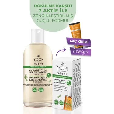 Yoon 2'li Set 7 Aktifli Biberiyeli Saç Serumu 50 ml + Şampuan 400