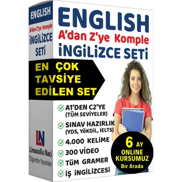 Limasollu Naci Öğretim Yayınları İngilizce Eğitim Seti Kelime Gramer Öğrenme Konuşma Sınav Hazırlık