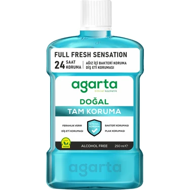 Agarta 250 ml Alkolsüz Ağız Bakım Suyu Dişleri Güçlendirir Tam Koruma Ferahlatıcı