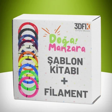 3DFIX 3D Kalem Doğa ve Manzara Tema Seti - (Kalemsiz) - (Filament + Şablon