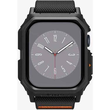 Spigen Apple Watch 46mm Seri 10 Kılıf & Kordon Kayış Lite Fit Pro Matte Black -