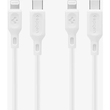 Spigen Essential USB-C to Lightning (1 Metre) Hızlı Şarj/Data Kablosu MFI Lisanslı (2 Adet) C10CL