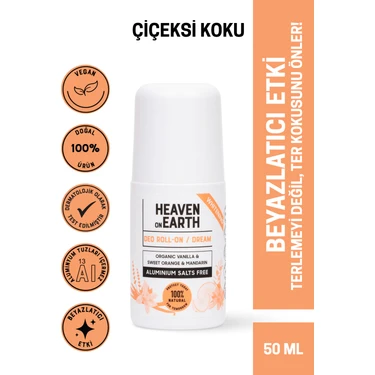 Heaven On Earth Doğal Organik Roll On Dream Aluminyum Tuzu Içermez 50 ml