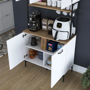 ＊りこけん＊ Rani JE193 Çok Amaçlı Dolap 5 Kapaklı Kiler Mutfak Dolabı Fiyatı