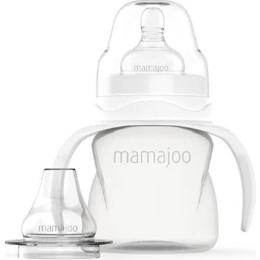 Mamajoo Kulplu Antikolik Alıştırma Biberonu 160 ml 6 Ay+ | Orta Akışlı,