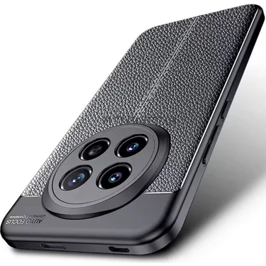 M.TK Moveteck Xiaomi Redmi Note 14 Pro Kılıf Kamera Korumalı Deri Görünümlü Dikiş Desenli Koruyucu