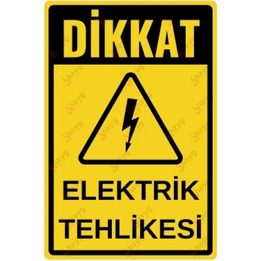 Hayg Equipment Dikkat Elektrik Tehlikesi Uyarı
