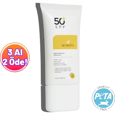 WIWIFY Leke Karşıtı Cilt Tonu Eşitleyici Yüksek Korumalı Güneş Kremi Spf 50+ 50ML (Aloe Vera