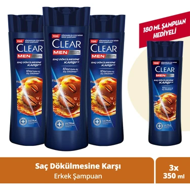 Clear Men Kepeğe Karşı Etkili Şampuan Saç Dökülmesne Karşı 350 ml