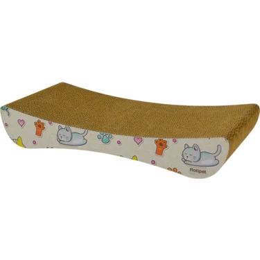 Rotipet Karton Kedi Tırmalama Kedi Desenli XSmall 43x7x21