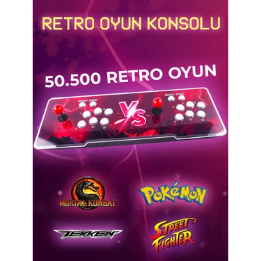 2025 Retro Arcade Oyun Konsolu 50500 Oyunlu Süper