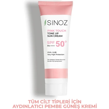 Sinoz Pink Touch SPF 50 Cilt Yüz Güneş Kremi 50 ML Tüm Ciltler