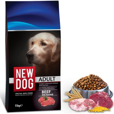 New Dog Sığır Etli Yetişkin Köpek Maması 15